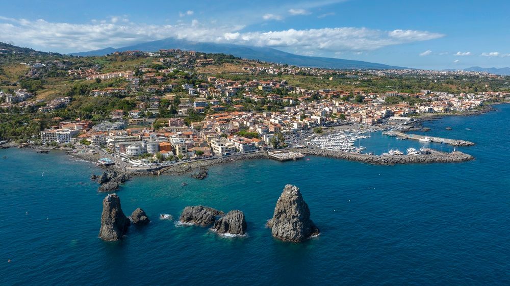 View in Aci Trezza & the Cyclops Stacks