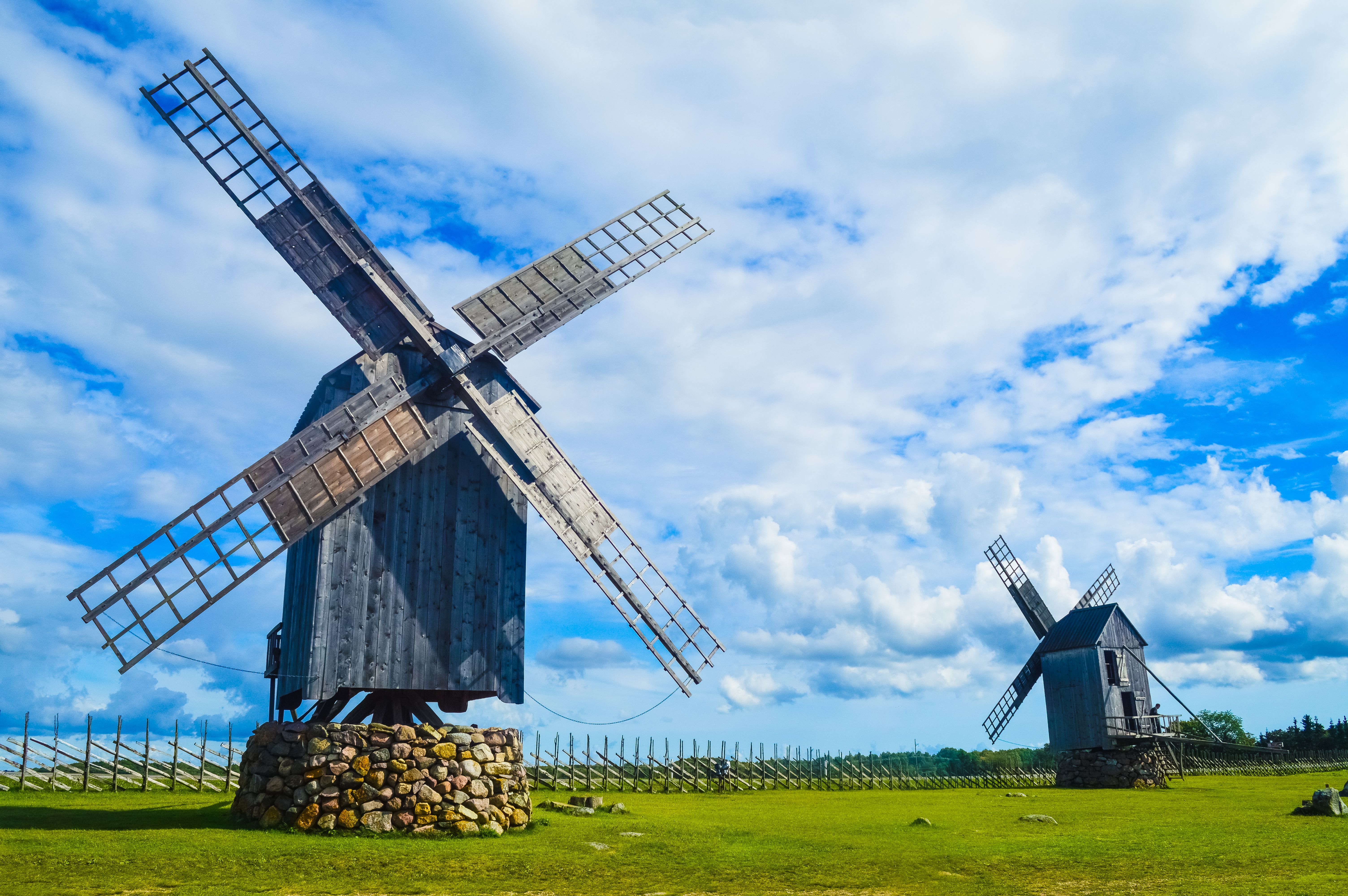 View in Angla Windmills, Estonia