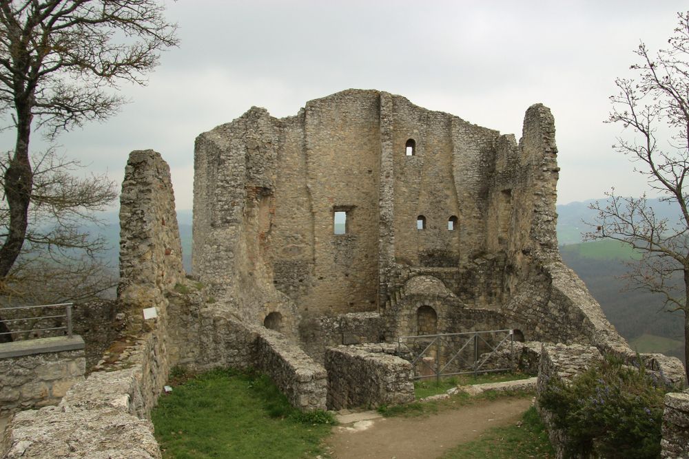 View in Canossa Castle Ruins