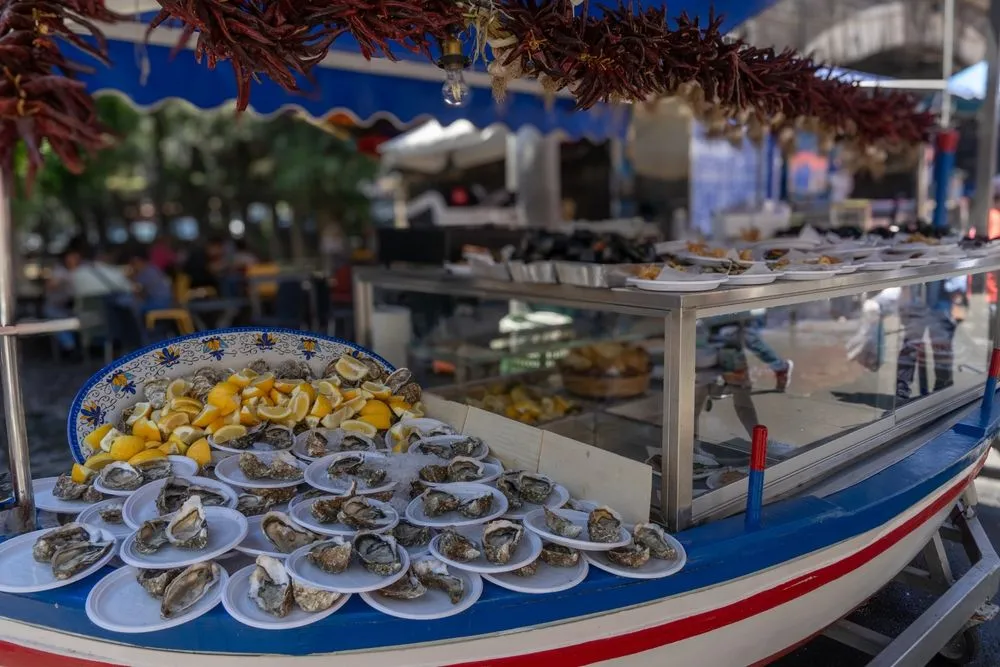 View in Catania Fish Market (La Pescheria)