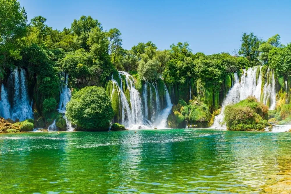 View in Kravice Waterfalls