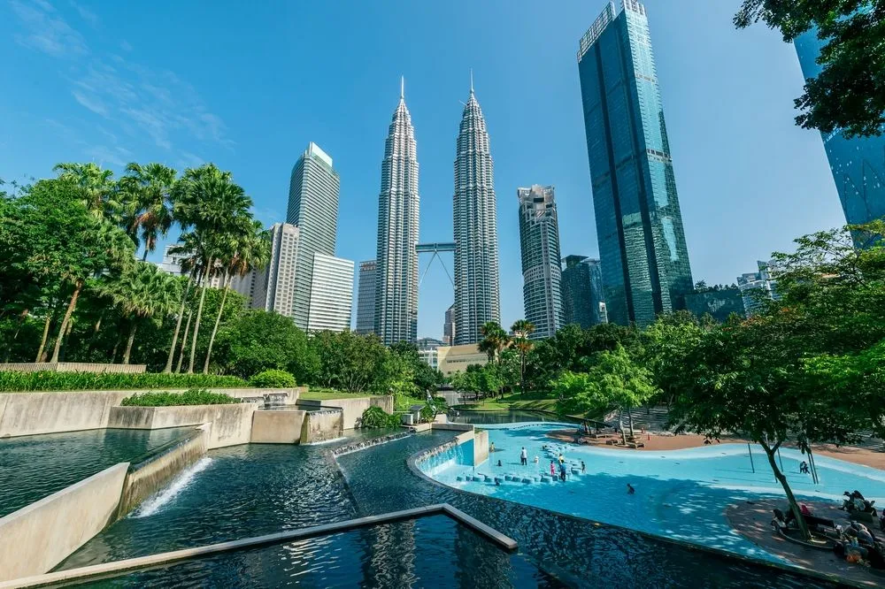 View in Kuala Lumpur Petronas Towers