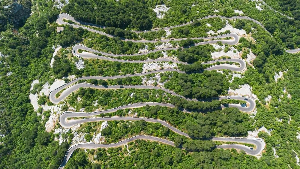 View in Lovćen Serpentine (25 Hairpins)