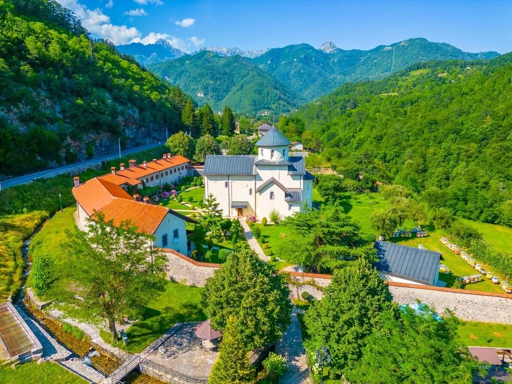 View in Morača Monastery
