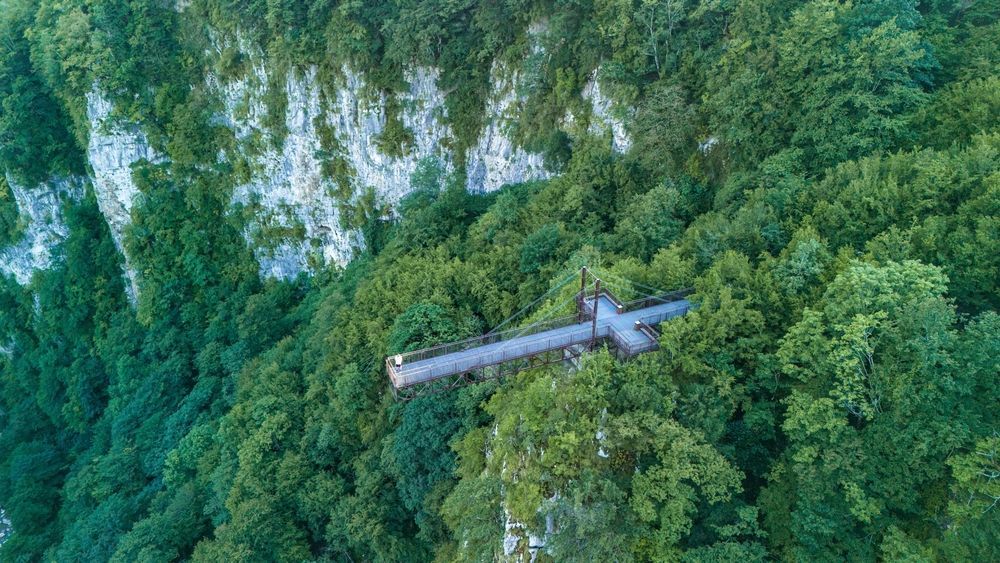 View in Okatse Canyon & Suspended Walkway