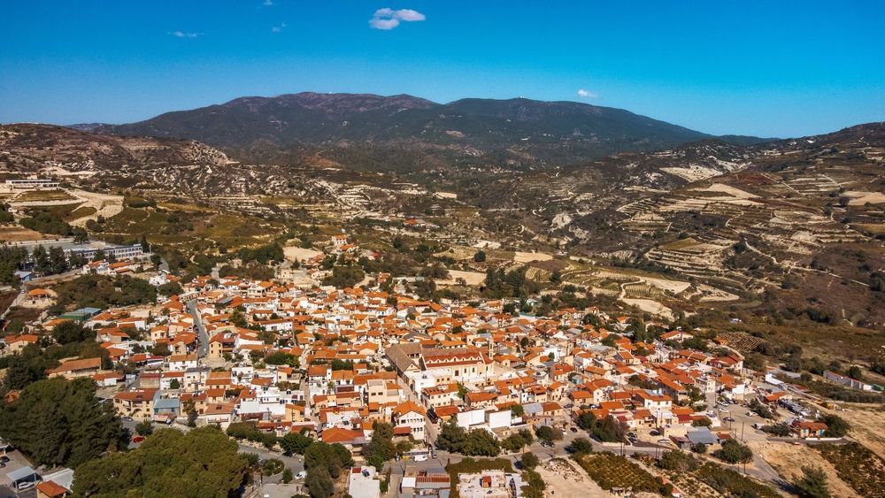 View in Omodos Village