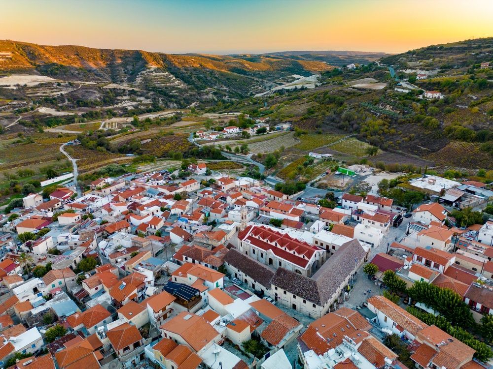 View in Omodos Village