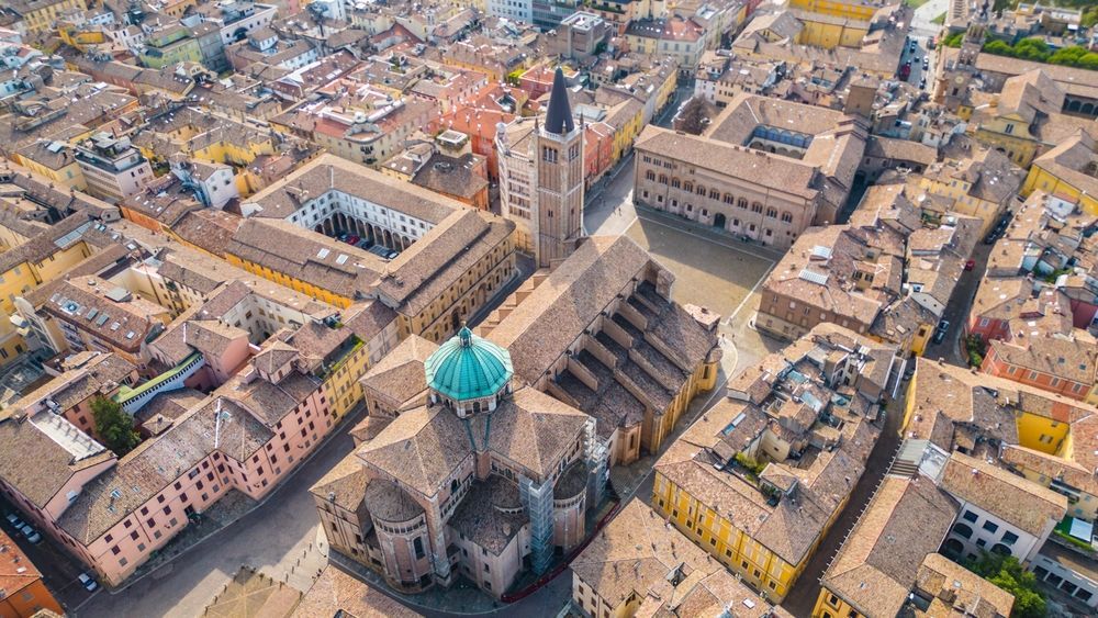 View in Parma: Duomo & Battistero