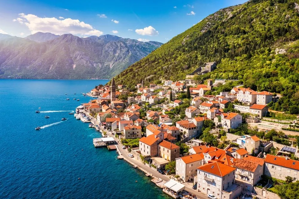 View in Perast & Our Lady of the Rocks