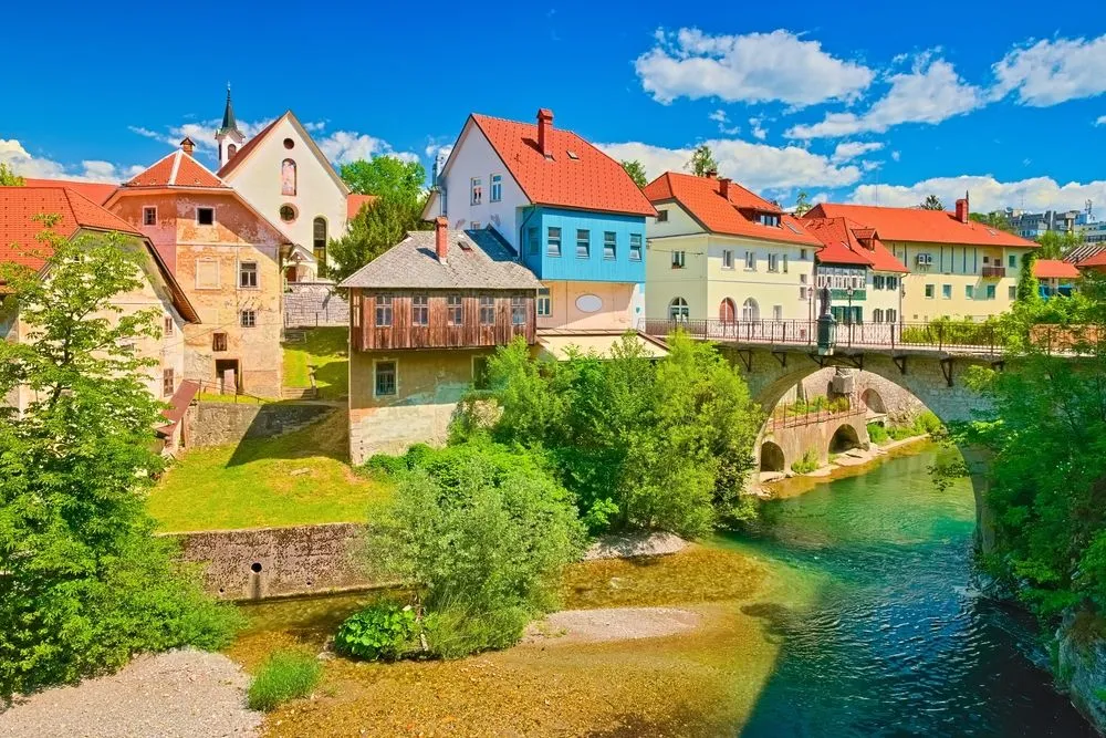 View in Škofja Loka Village