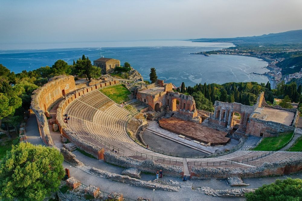 View in Taormina & the Greek Theatre