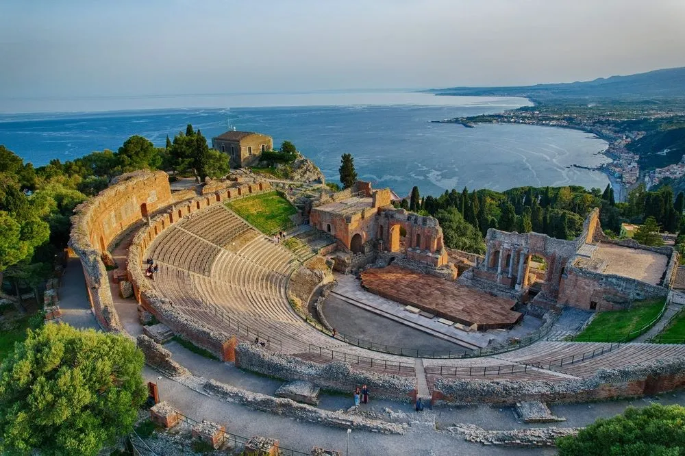 View in Taormina & the Greek Theatre
