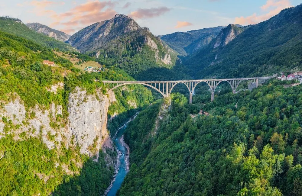 View in Đurđevića Tara Bridge
