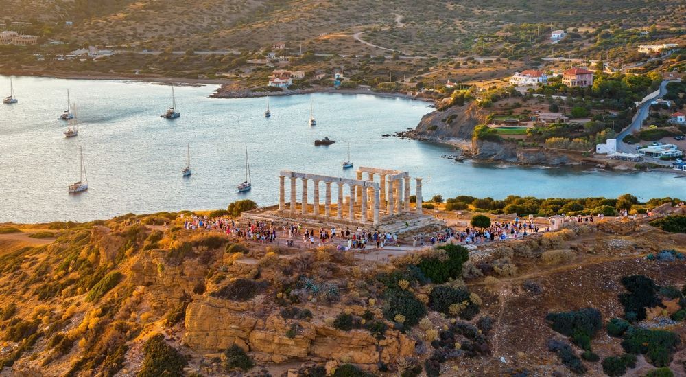 View in Lavrio Coastal Area
