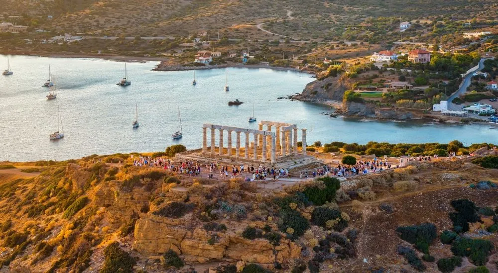 View in Lavrio Coastal Area